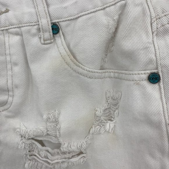 One Teaspoon White Distressed Skirt 26 - Picture 2 of 11